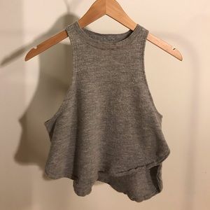 wool blend crop top